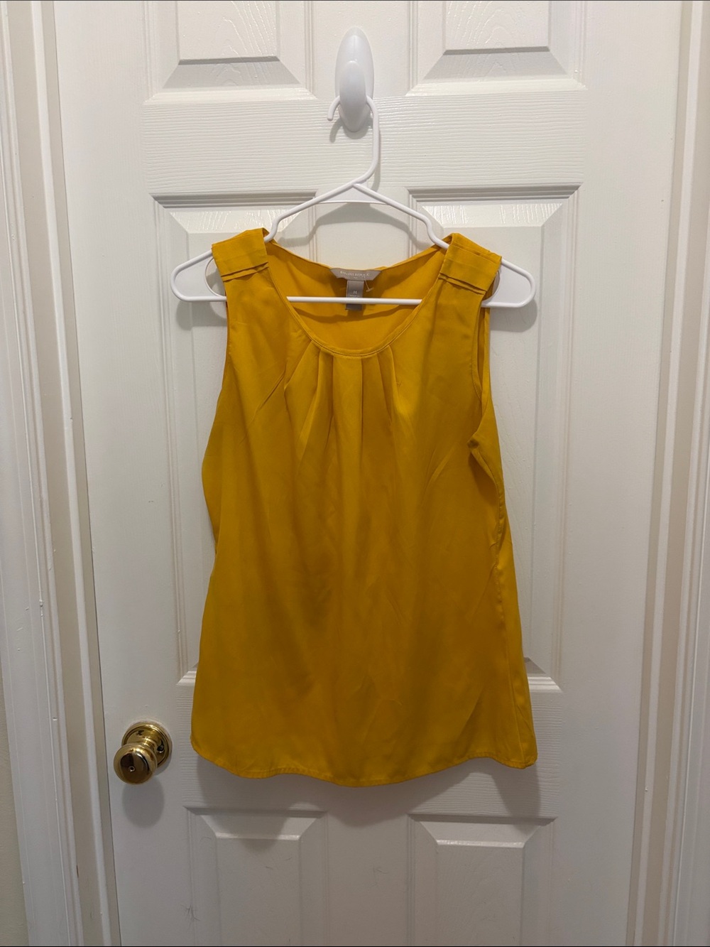 Banana Republic Sleeveless Pleated Camisole - Mustard